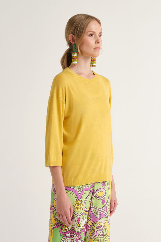 Malìparmi COLOURS OF THE WORLD SWEATER Yellow JQ511678074 Malìparmi COLOURS OF THE WORLD SWEATER Yellow JQ511678074
