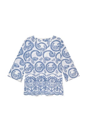 Malìparmi BRODERIE ANGLAISE SHIRT Blue JM558115218