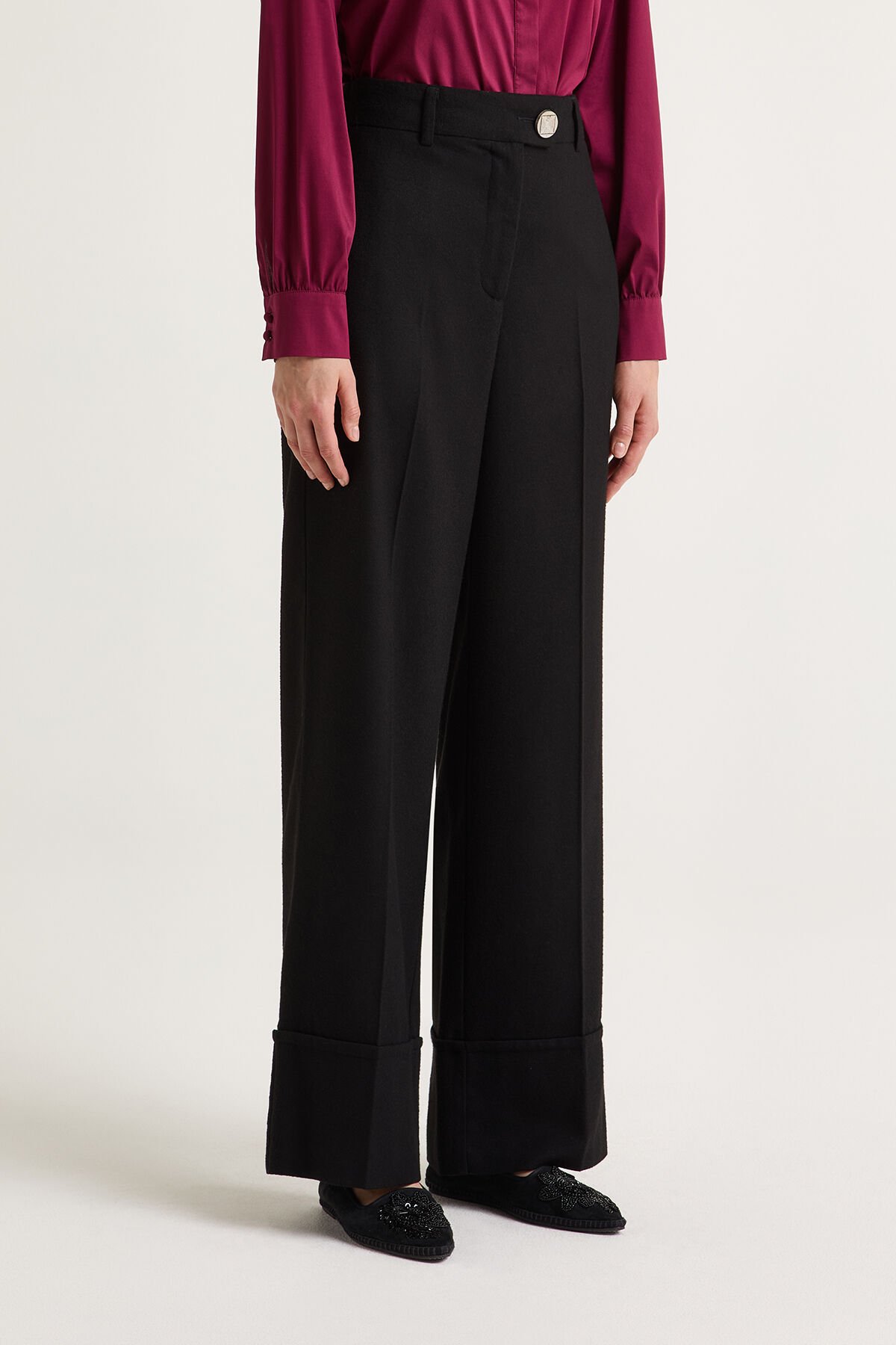 Maliparmi TAILORED IN WOOL TROUSERS Black JH804420294