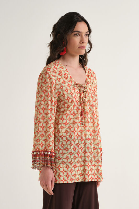 Malìparmi FLORAL SPIN KAFTAN Orange JM557615215