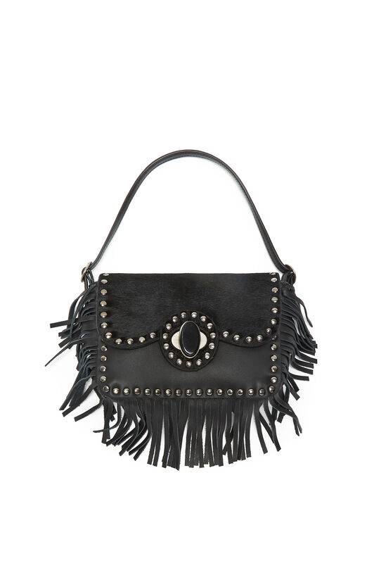 Maliparmi LEATHER REBEL KLEINE SCHULTERTASCHE Schwarz BF001003041 Maliparmi LEATHER REBEL KLEINE SCHULTERTASCHE Schwarz BF001003041