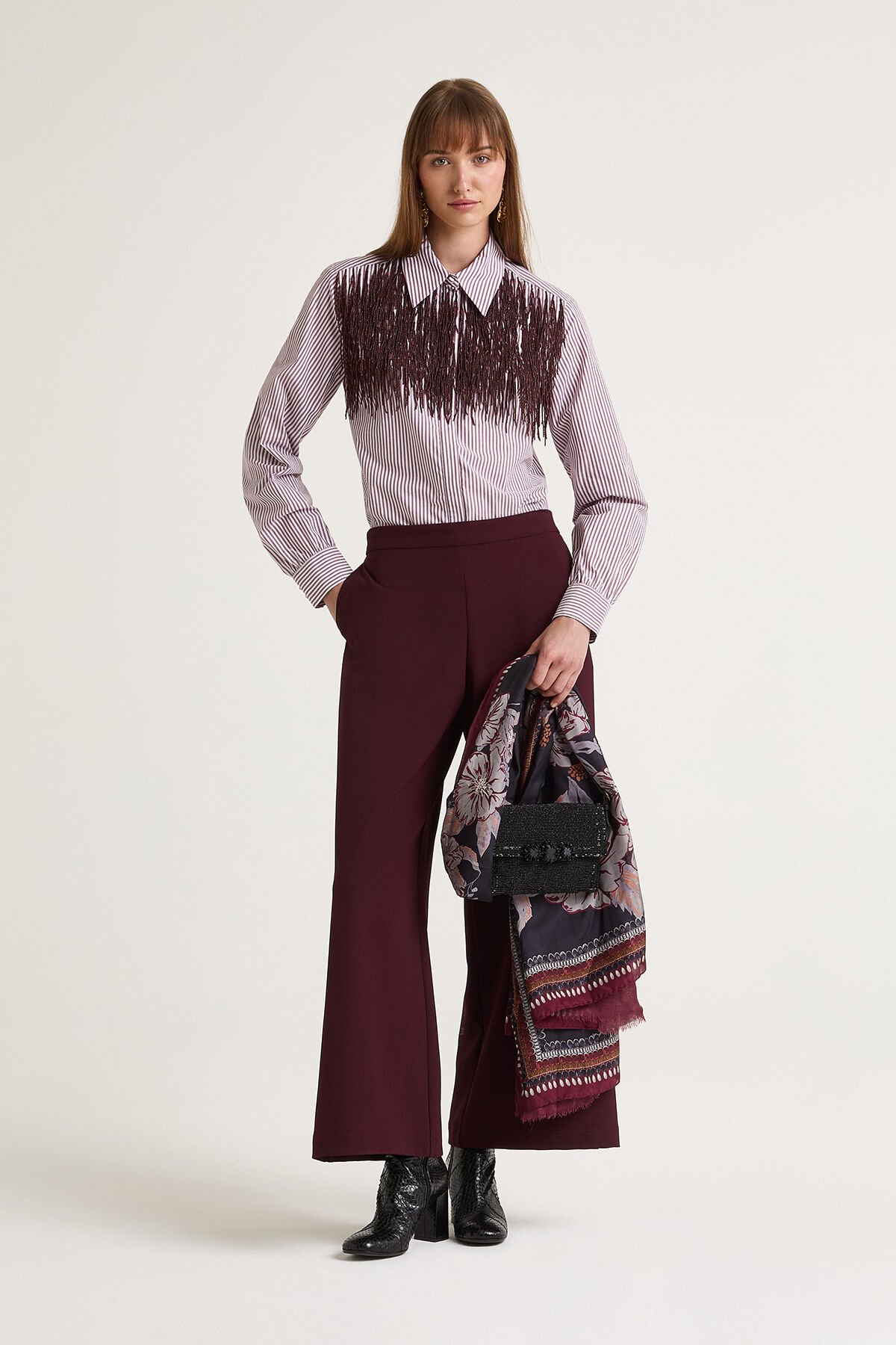 Maliparmi POP STRIPES HEMD Bordeaux JM556415212 Maliparmi POP STRIPES HEMD Bordeaux JM556415212