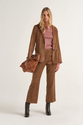 Maliparmi CORDUROY VELVET PANTALON Camel JH747961060 Maliparmi CORDUROY VELVET PANTALON Camel JH747961060