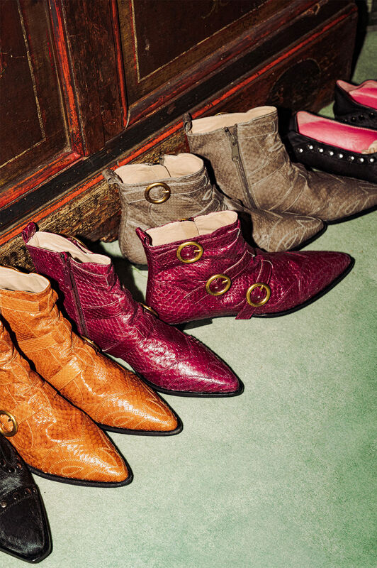 Maliparmi EXOTIC STRIPES ANKLE BOOT Amber SY015901556