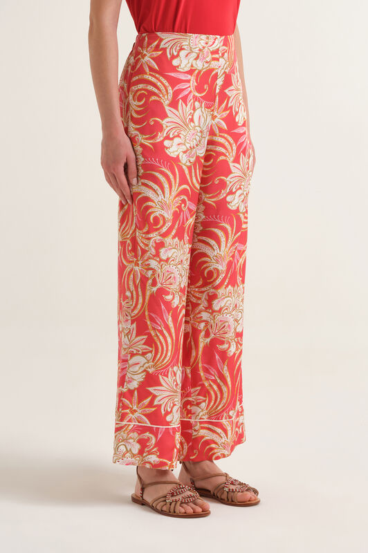 Malìparmi COLLECTION PRINT PANTALON Rouge JH807631027