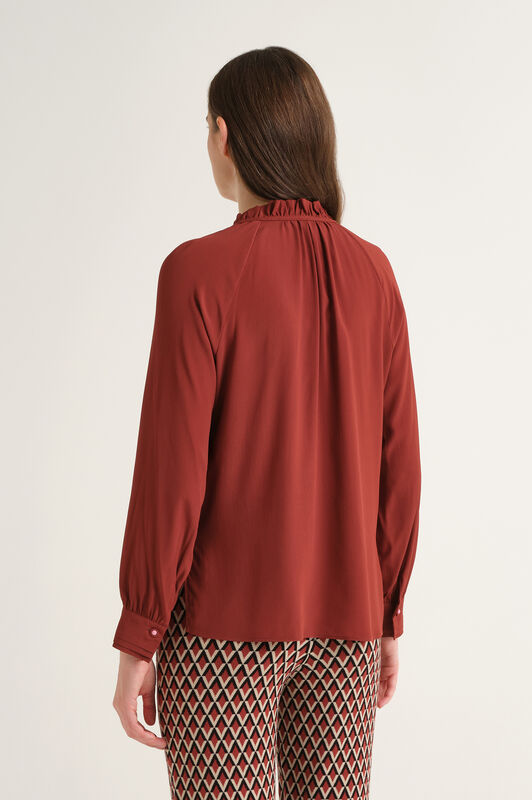 Maliparmi FLUID CREPE SHIRT Burgundy JM559750672 Maliparmi FLUID CREPE SHIRT Burgundy JM559750672