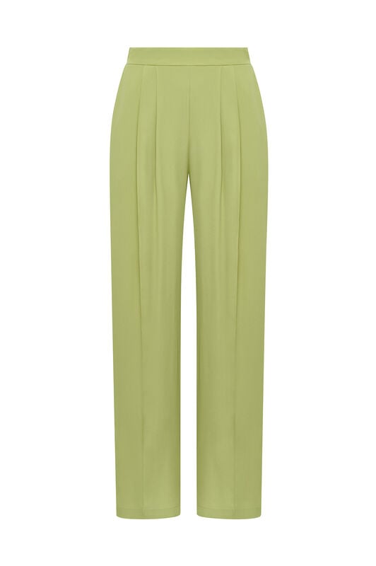 Malìparmi FLUID CREPE TROUSERS Green JH806250672