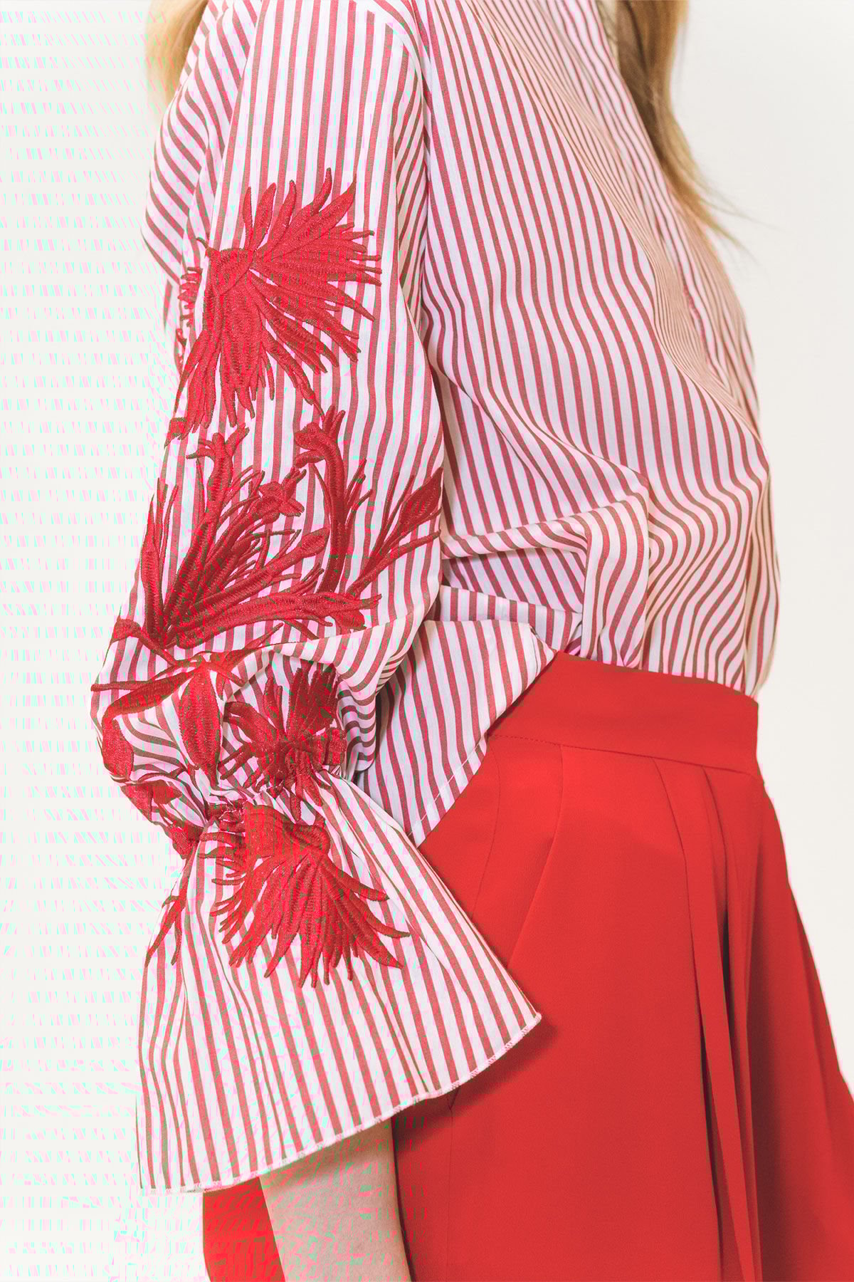 Malìparmi STRIPED FLEUR HEMD Rot JM558515222