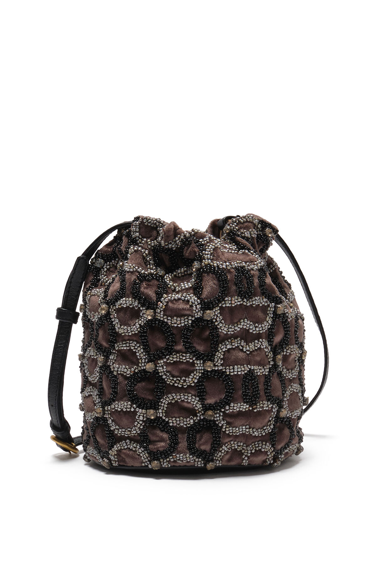Maliparmi VELVET CHAIN BUCKET BAG Grey BS007261061