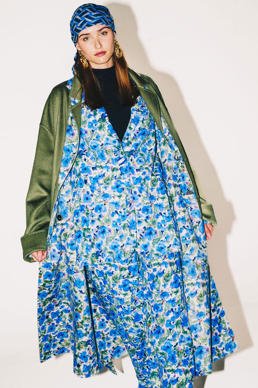 Maliparmi DOUBLE TROUBLE OVERCOAT Blue JB538820292