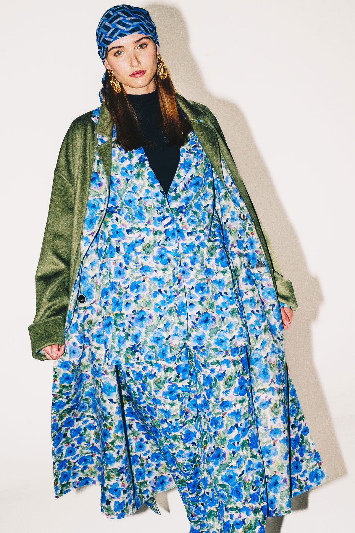 Maliparmi DOUBLE TROUBLE OVERCOAT Blue JB538820292