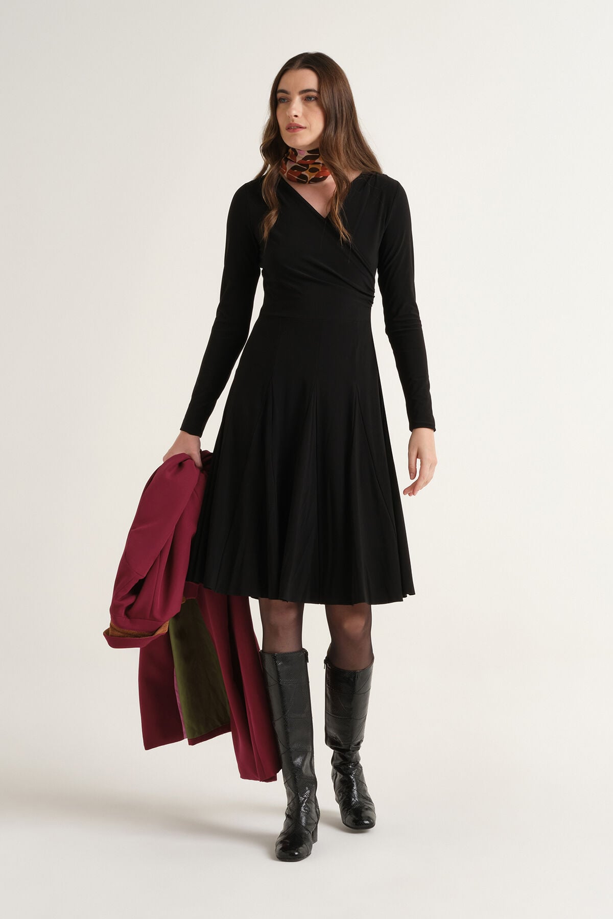 Maliparmi TECNO JERSEY KLEID Schwarz JF680070226 Maliparmi TECNO JERSEY KLEID Schwarz JF680070226
