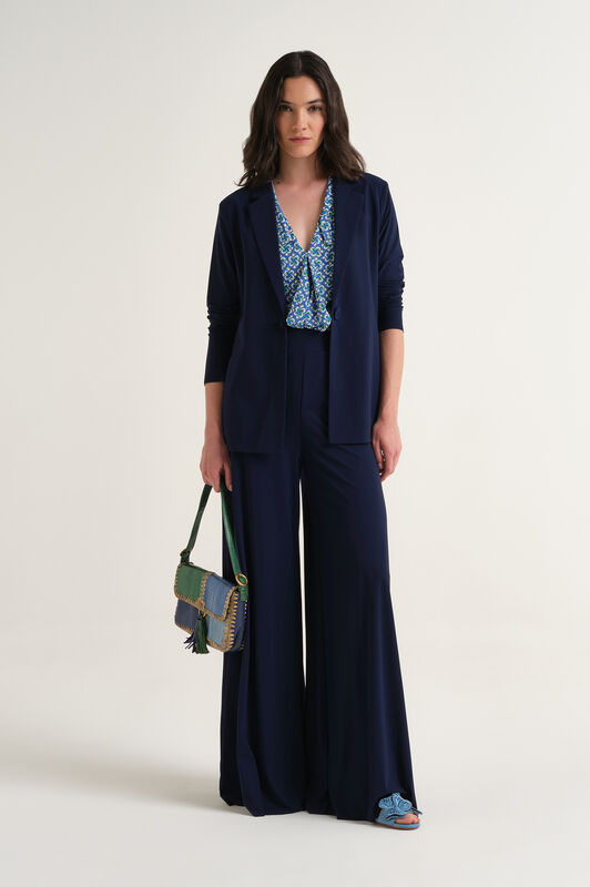 Malìparmi SOFT JERSEY PANTALÓN Azul Marino JH011770210