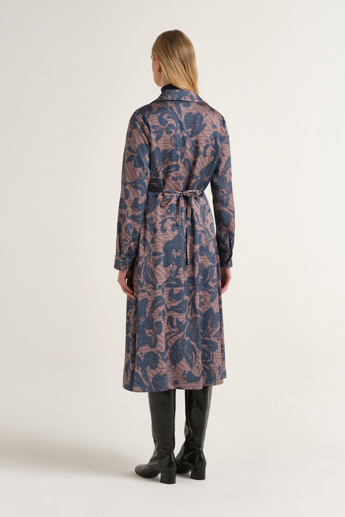 Maliparmi SWEET FOLIAGE DRESS Blue JF673150688 Maliparmi SWEET FOLIAGE DRESS Blue JF673150688