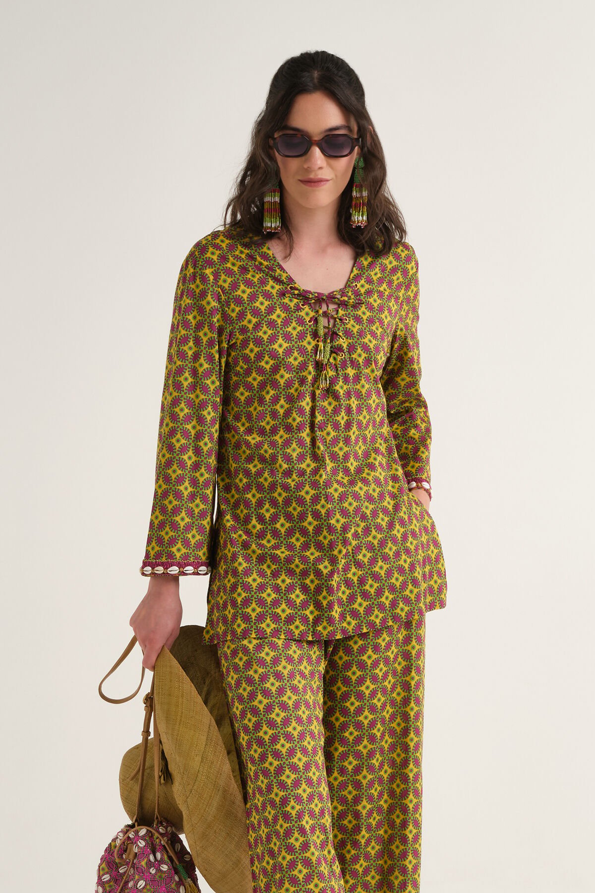 Malìparmi FLORAL SPIN SHIRT Yellow JM559215215