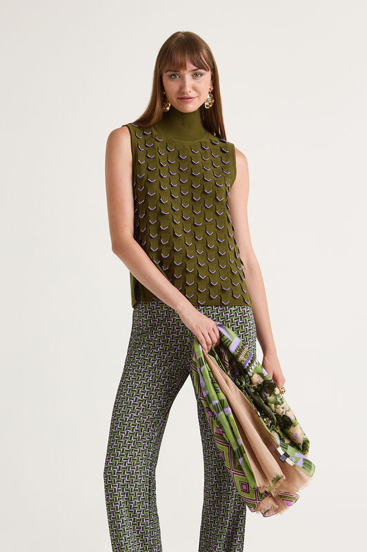 Maliparmi 3D STITCH TOP Green JP554978205