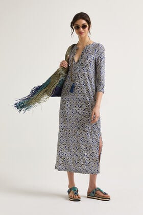 Maliparmi SUMMER CORAL DRESS Blue JF667370647