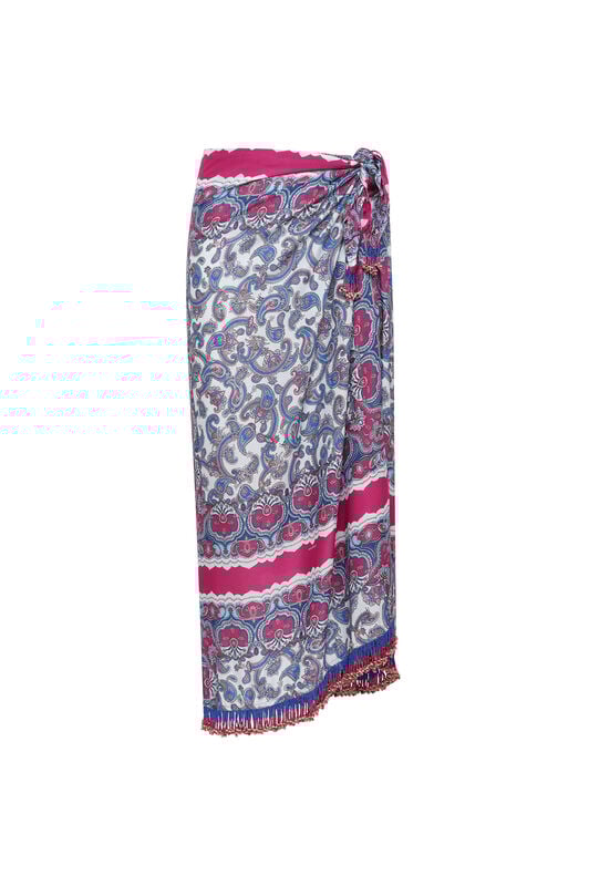 Malìparmi SUNSET PAISLEY SKIRT Light Blue JG666550662