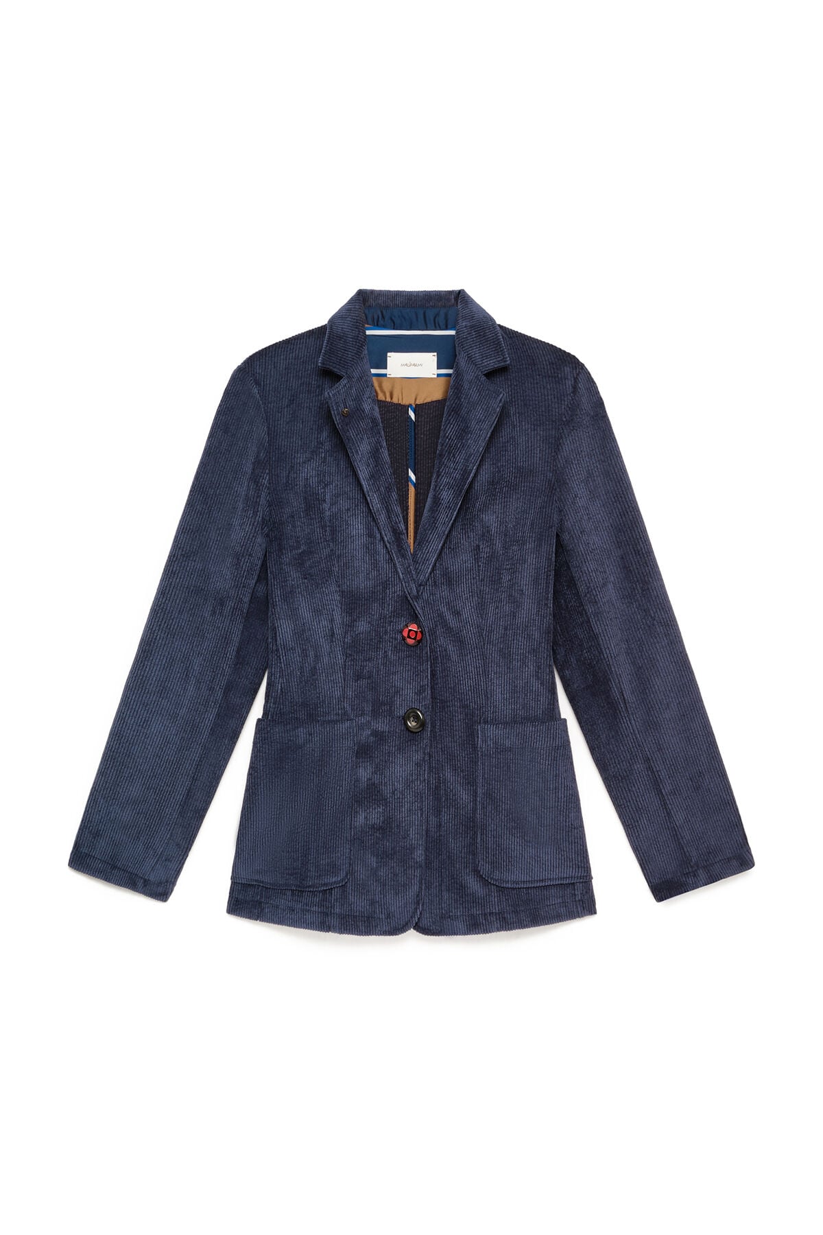 Maliparmi CORDUROY VELVET BLAZER Navy Blue JD649761060 Maliparmi CORDUROY VELVET BLAZER Navy Blue JD649761060