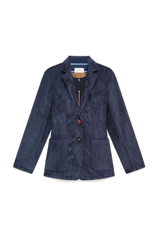Maliparmi CORDUROY VELVET BLAZER Navy Blue JD649761060 Maliparmi CORDUROY VELVET BLAZER Navy Blue JD649761060