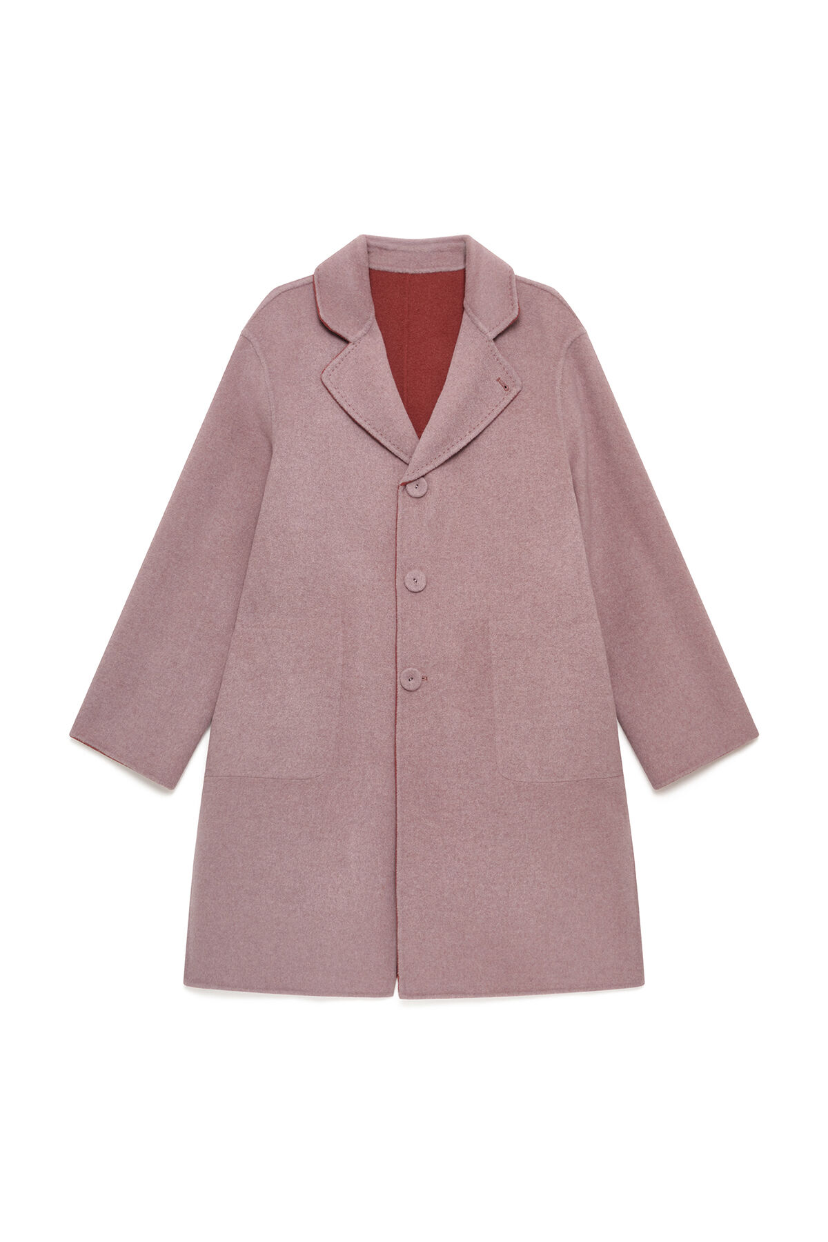 Maliparmi DOUBLE WOOL OVERCOAT Burgundy JB540220276