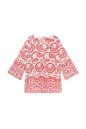 Malìparmi BRODERIE ANGLAISE SHIRT Red JM558115218
