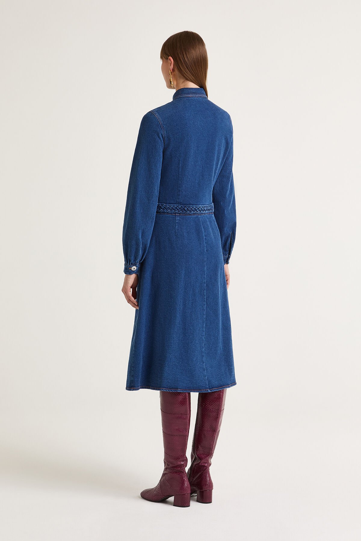 Maliparmi DENIM CRAFTS DRESS Dark Blue JF668210206