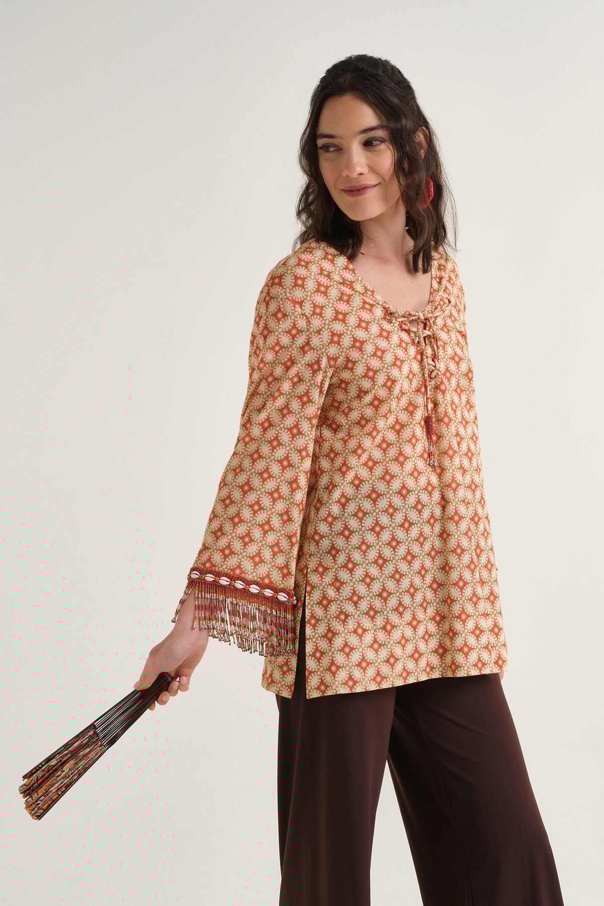 Malìparmi FLORAL SPIN KAFTAN Orange JM557615215