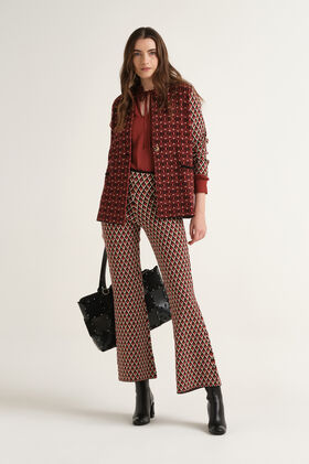 Maliparmi JACQUARD COMFORT TROUSER Brown JH809178219