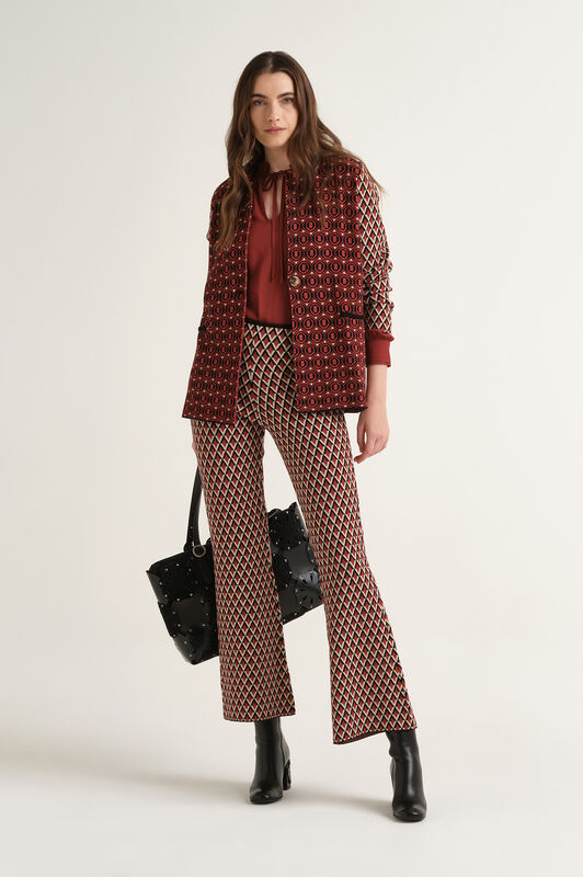 Maliparmi JACQUARD COMFORT TROUSER Brown JH809178219 Maliparmi JACQUARD COMFORT TROUSER Brown JH809178219