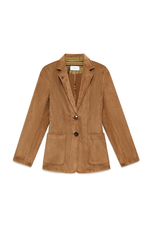 Maliparmi CORDUROY VELVET BLAZER Camel JD649761060 Maliparmi CORDUROY VELVET BLAZER Camel JD649761060