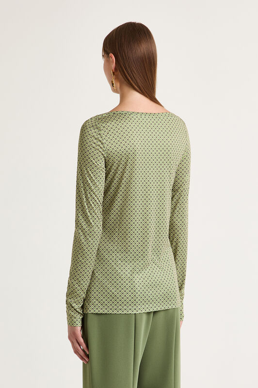 Maliparmi PRINT JERSEY-T-SHIRT Green JK025770654 Maliparmi PRINT JERSEY-T-SHIRT Green JK025770654