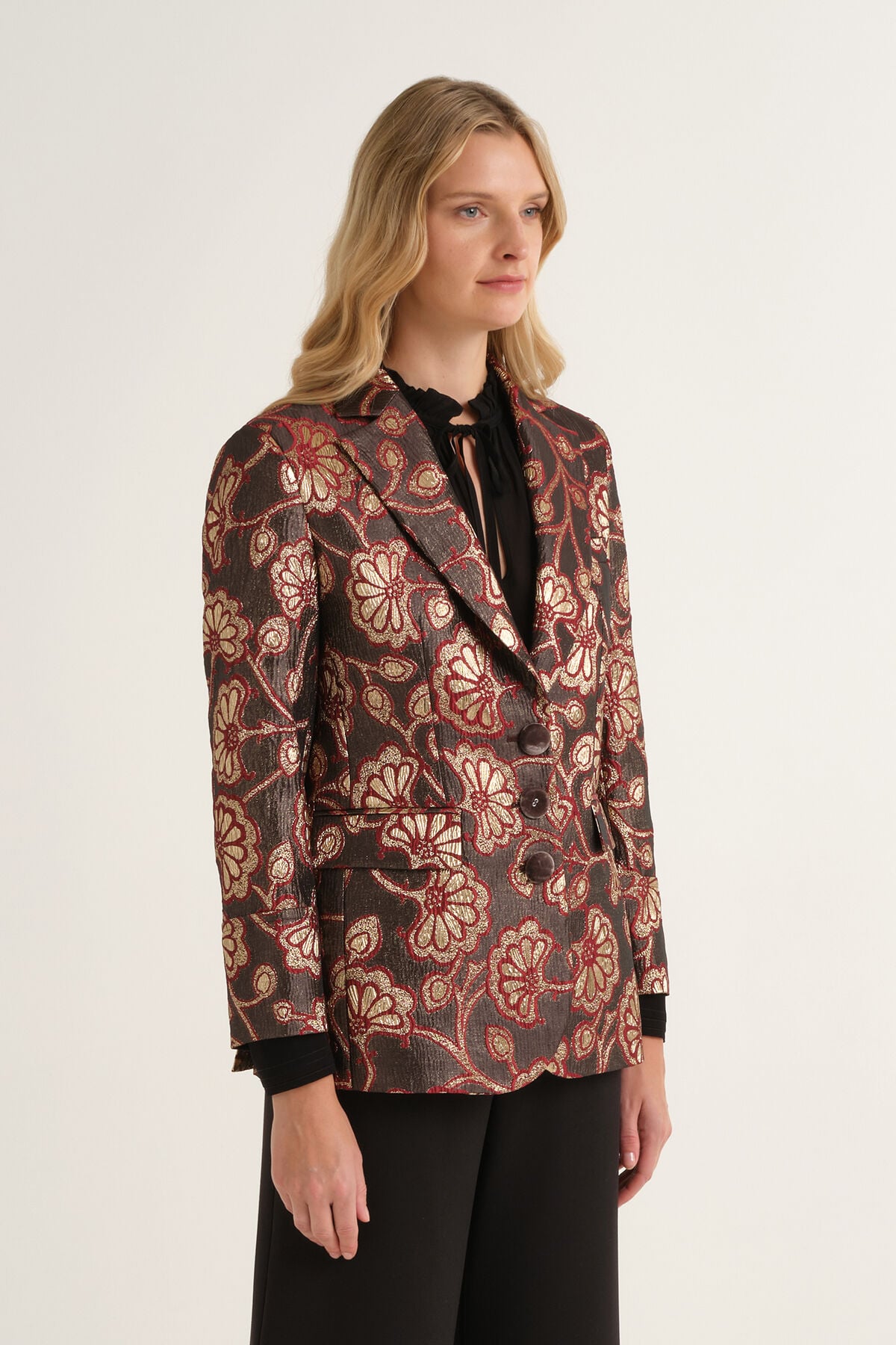 Maliparmi GILDED GARDEN BLAZER Burgundy JD649450680 Maliparmi GILDED GARDEN BLAZER Burgundy JD649450680
