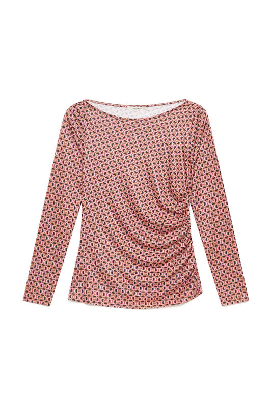 Maliparmi MICRO PRINT JERSEY T-SHIRT Pink JK030070654