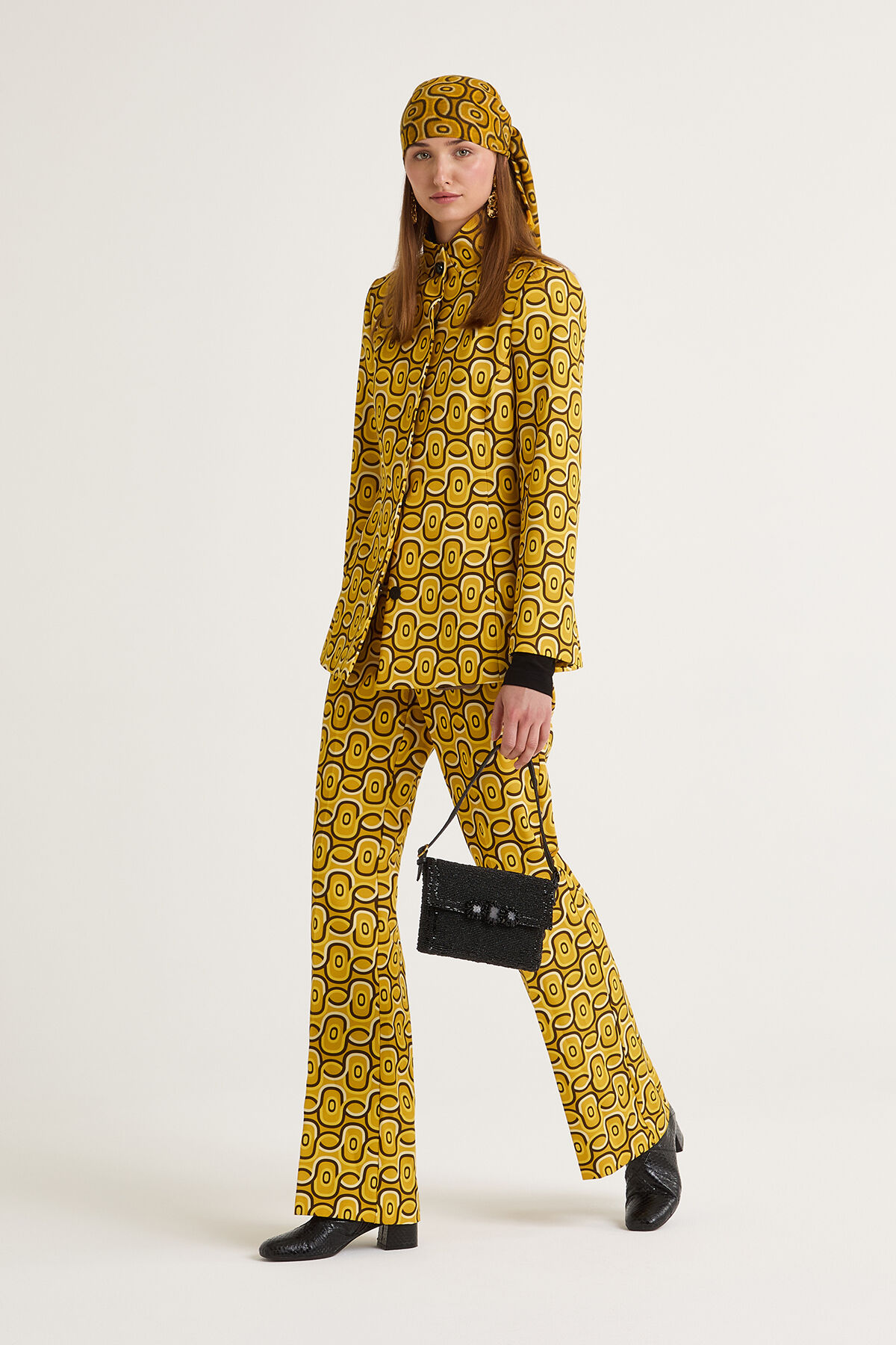 Maliparmi ROLLING CHAIN TROUSERS Yellow JH105060169