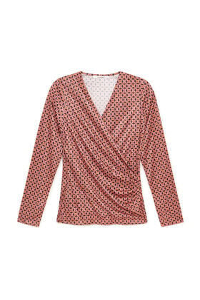 Maliparmi MICRO PRINT JERSEY T-SHIRT Pink JK029770654 Maliparmi MICRO PRINT JERSEY T-SHIRT Pink JK029770654