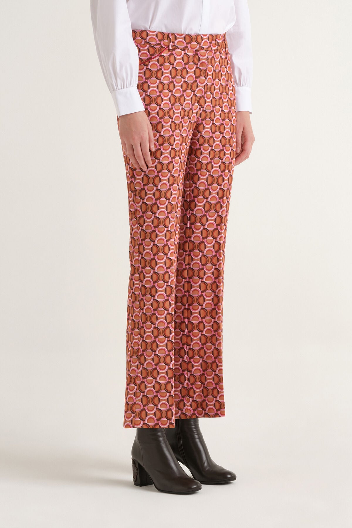 Maliparmi GRAPHIC ORBIT TROUSER Brown JH808150687 Maliparmi GRAPHIC ORBIT TROUSER Brown JH808150687