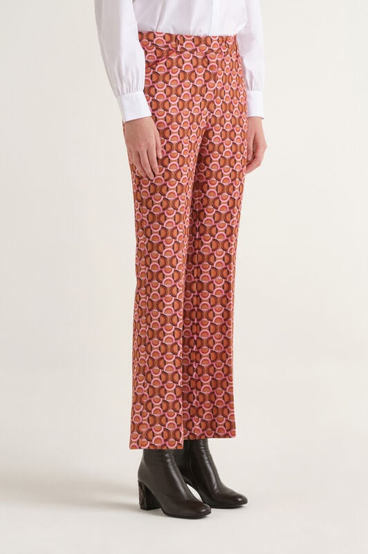 Maliparmi GRAPHIC ORBIT TROUSER Brown JH808150687 Maliparmi GRAPHIC ORBIT TROUSER Brown JH808150687
