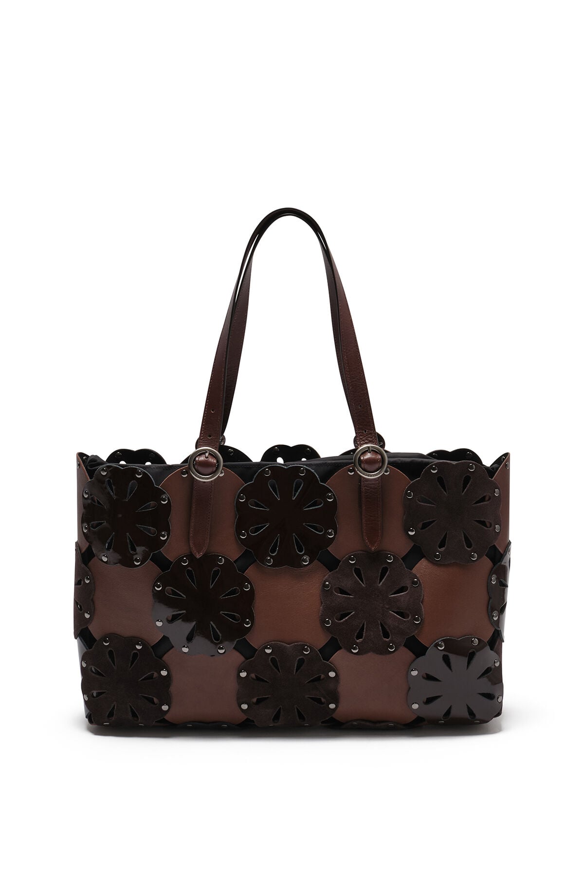 Maliparmi LEATHER BLOOM CABAS FLEUR Marron BH031001574 Maliparmi LEATHER BLOOM CABAS FLEUR Marron BH031001574