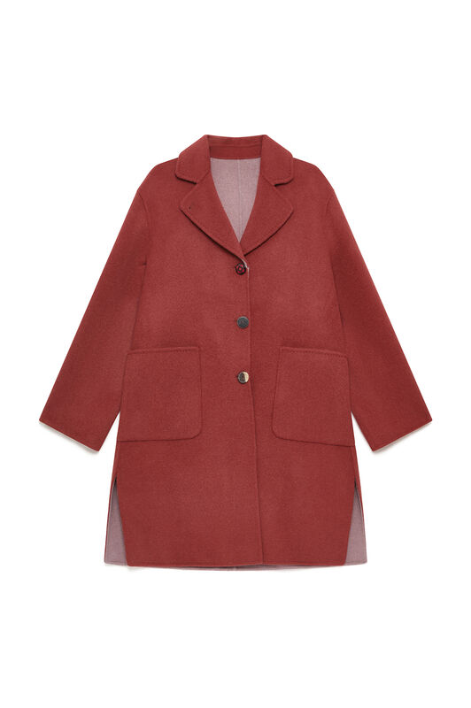 Maliparmi DOUBLE WOOL OVERCOAT Burgundy JB540220276