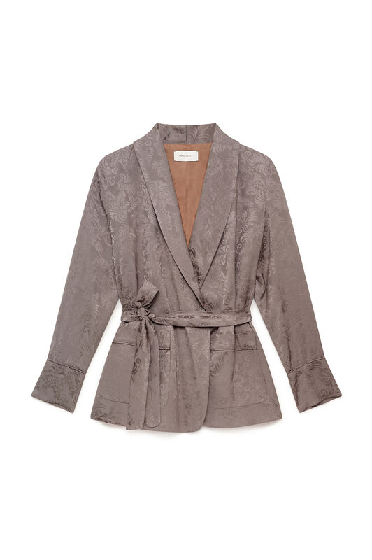 Maliparmi DAMASK JACQUARD BLAZER Grey JD648850684
