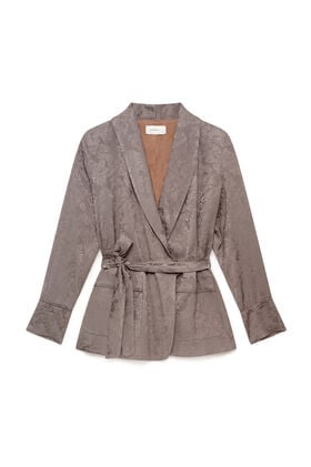 Maliparmi DAMASK JACQUARD BLAZER Grey JD648850684 Maliparmi DAMASK JACQUARD BLAZER Grey JD648850684