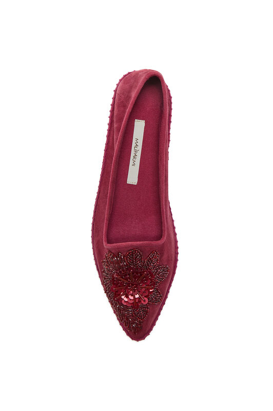 Maliparmi BABOUCHE-BIJOUX A PUNTA EMBROIDERED PASSION Bordeaux SB009501561