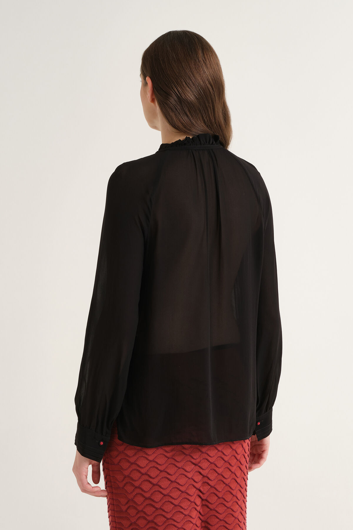 Maliparmi FLUID GEORGETTE SHIRT Black JM559750691 Maliparmi FLUID GEORGETTE SHIRT Black JM559750691