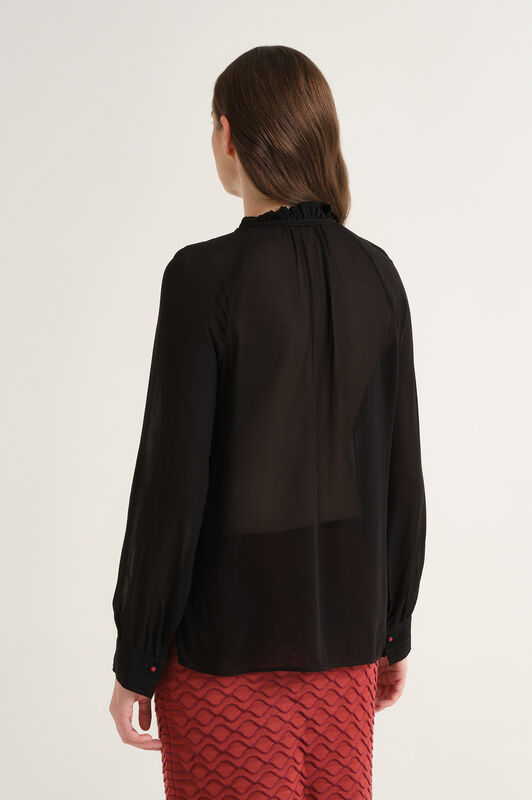 Maliparmi FLUID GEORGETTE SHIRT Black JM559750691 Maliparmi FLUID GEORGETTE SHIRT Black JM559750691