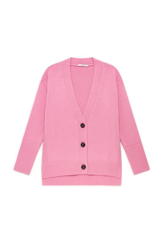 Maliparmi CASHMERE MERINOS CARDIGAN Peony Pink JN371674315 Maliparmi CASHMERE MERINOS CARDIGAN Peony Pink JN371674315