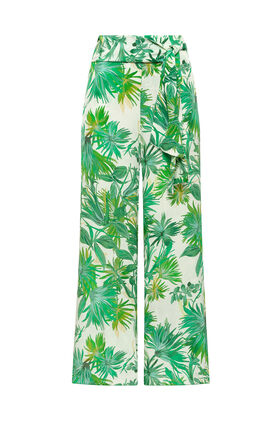 Malìparmi BOTANICAL JUNGLE TROUSERS Green JH806050663
