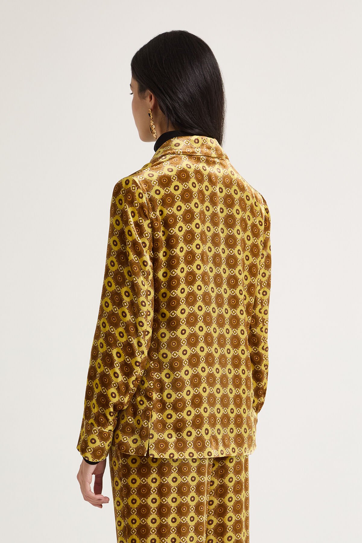 Maliparmi VELVET PRINTS JACKET Yellow JD645260092