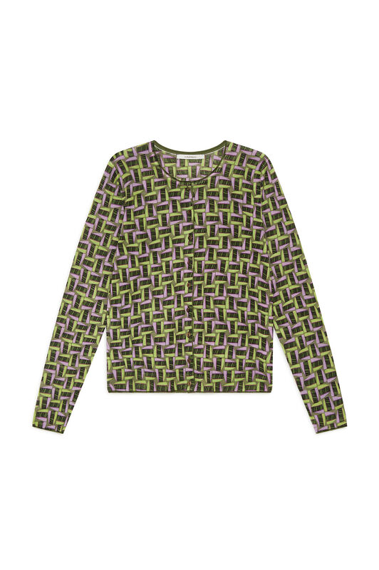 Maliparmi PRINTED KNIT CARDIGAN Green JN355178200