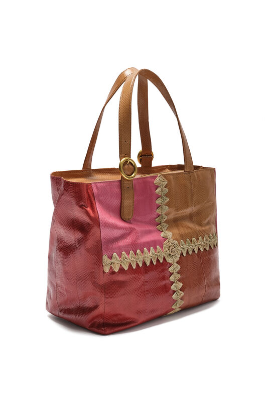 Malìparmi PATCHWORK THREAD BOLSO SHOPPER Rosa BH030501563 Malìparmi PATCHWORK THREAD BOLSO SHOPPER Rosa BH030501563
